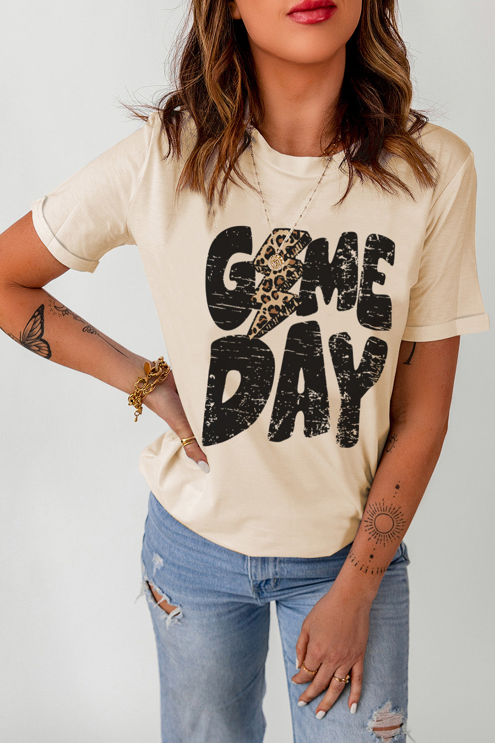 Khaki Game Day Football Season Trendy T Shirt